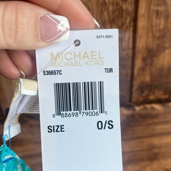 Michael by Michael Kors scarf blue pattern NWT - Picture 3 of 3